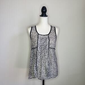 Chloe K Sheer Leopard Print Tank Top Medium